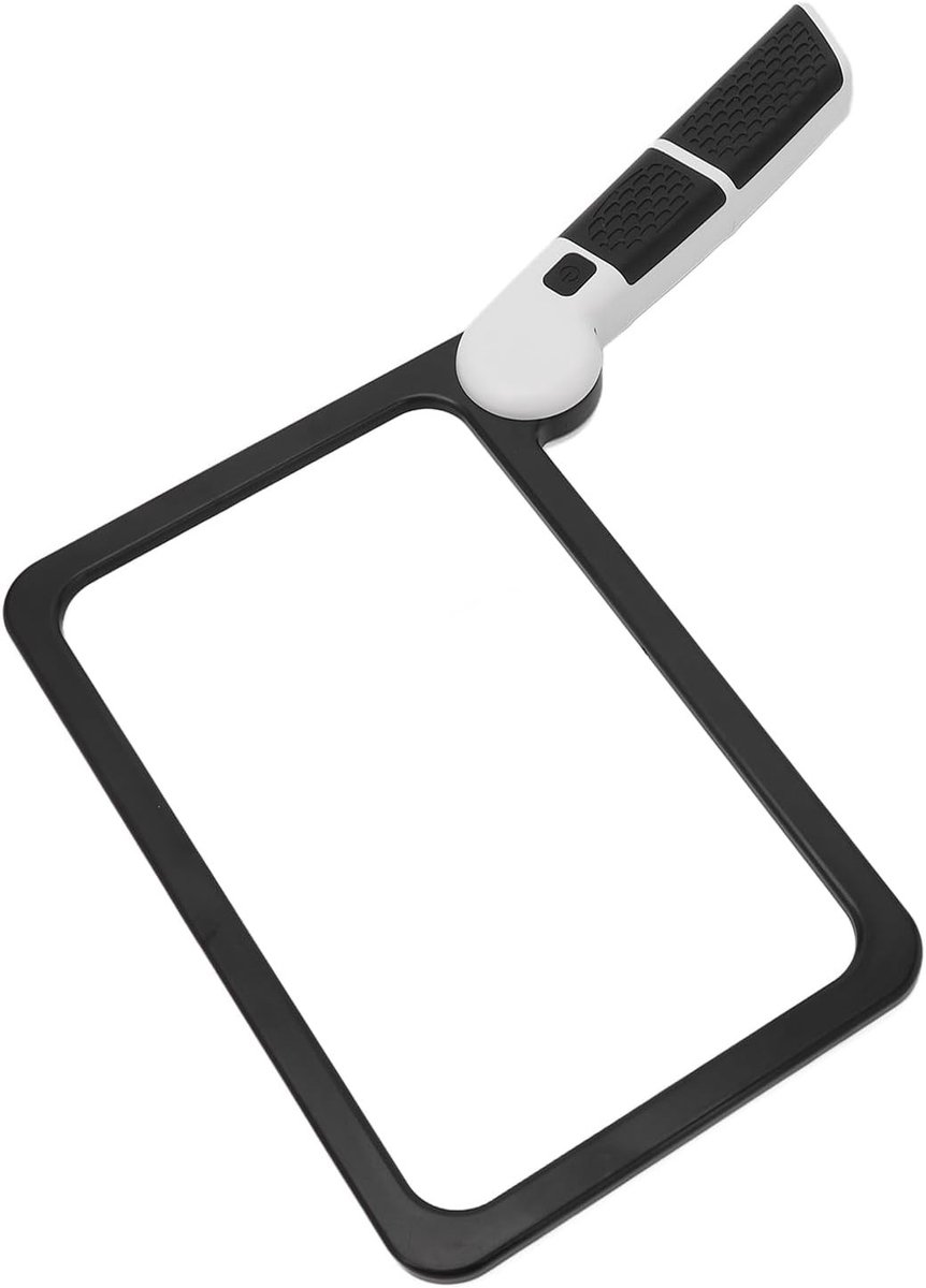 Vouwbare Handloep met Verlichting, 5x Vergroting, 48 LED Verlichting, Ideaal voor Senioren en Visueel Gehandicapten bij het Lezen van Kranten en Boeken