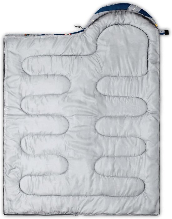 Warm en Waterdicht Mummyslaapzak voor Jongens en Meisjes, Ideaal voor Kamperen, Wandelen en Buitenactiviteiten met Compressiezak — afbeelding 4
