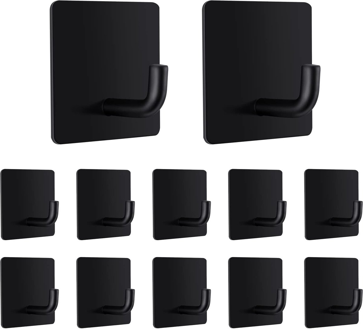 Zelfklevende haken 12 stuks - zware wandhaken - waterdicht - ideaal voor jassen en handdoeken - ShopVlot