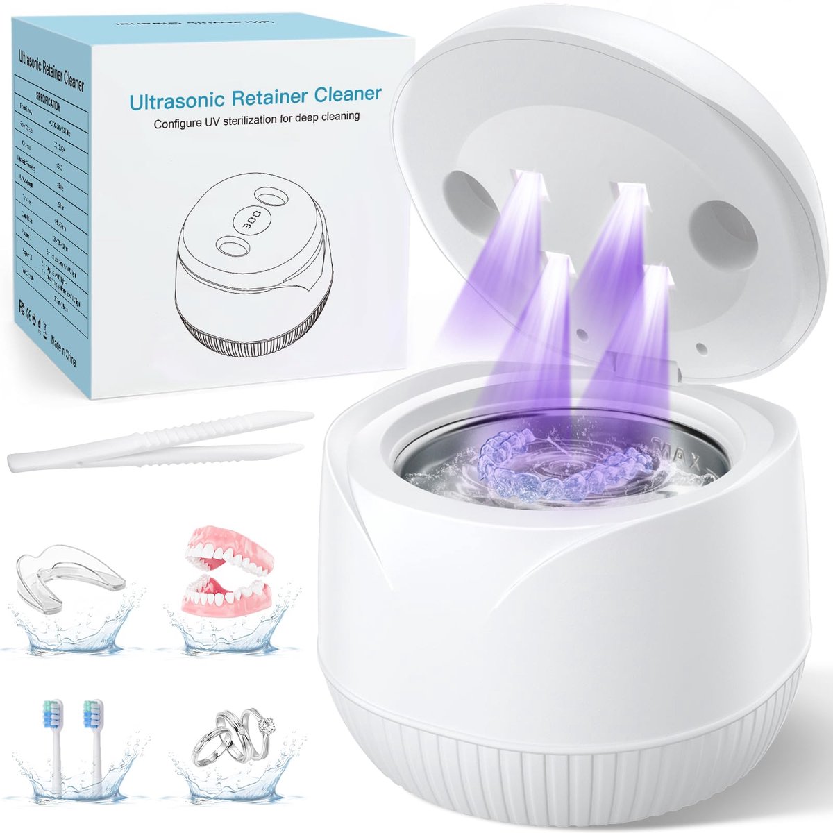 Ultrasone reiniger voor tandheelkundige artikelen - 45kHz reinigingspod - digitale timer - ShopVlot