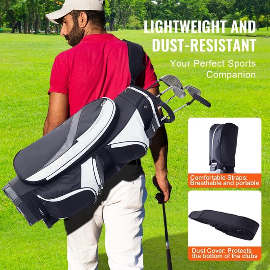 SucceBuy 36" Golftas - 14-vaks - Waterdicht 600D Nylon - Draagbaar - Cardbag - Golfstandaard - Voor hheren en dames — afbeelding 5