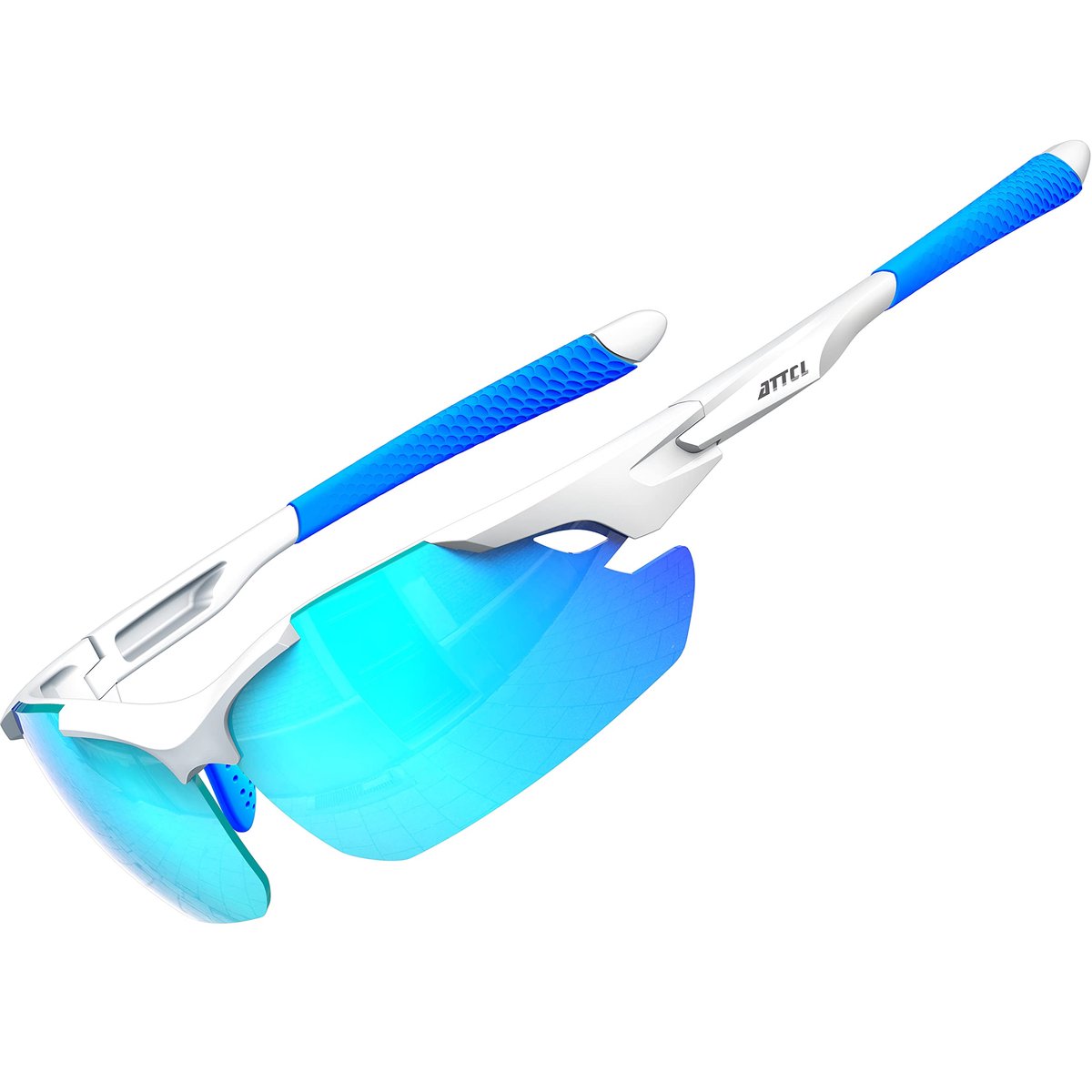 ATTCL 22 g zonnebril heren gepolariseerd sport: UV400 bescherming veilige pasvorm lichtgewicht wrap-around TR90 frame - ShopVlot
