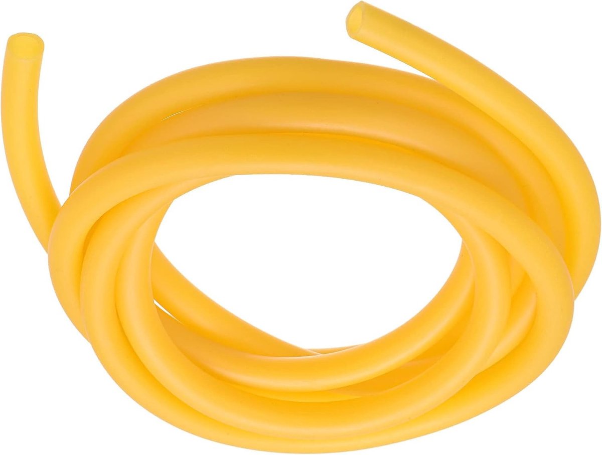 Natuurlijke latex rubberen slang, 10mm ID x 14mm OD, elastische en sterke slang voor sport, oefeningen en laboratoria, gele rubberen buis