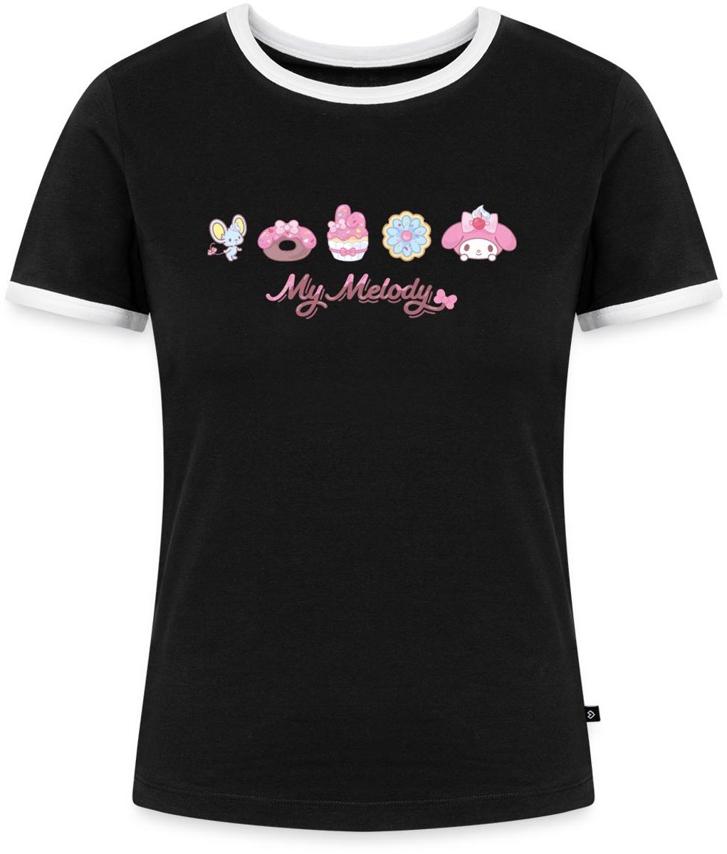 My Melody Met Flat En Gebakjes Vrouwen Contrast Shirt