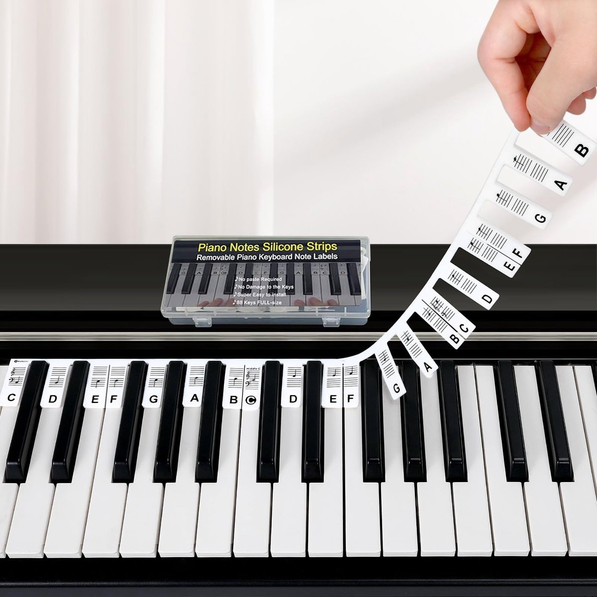 Piano toetsenbord 88 toetsen in volledige grootte - afneembaar - ideaal voor beginners - veelzijdig gebruik - ShopVlot