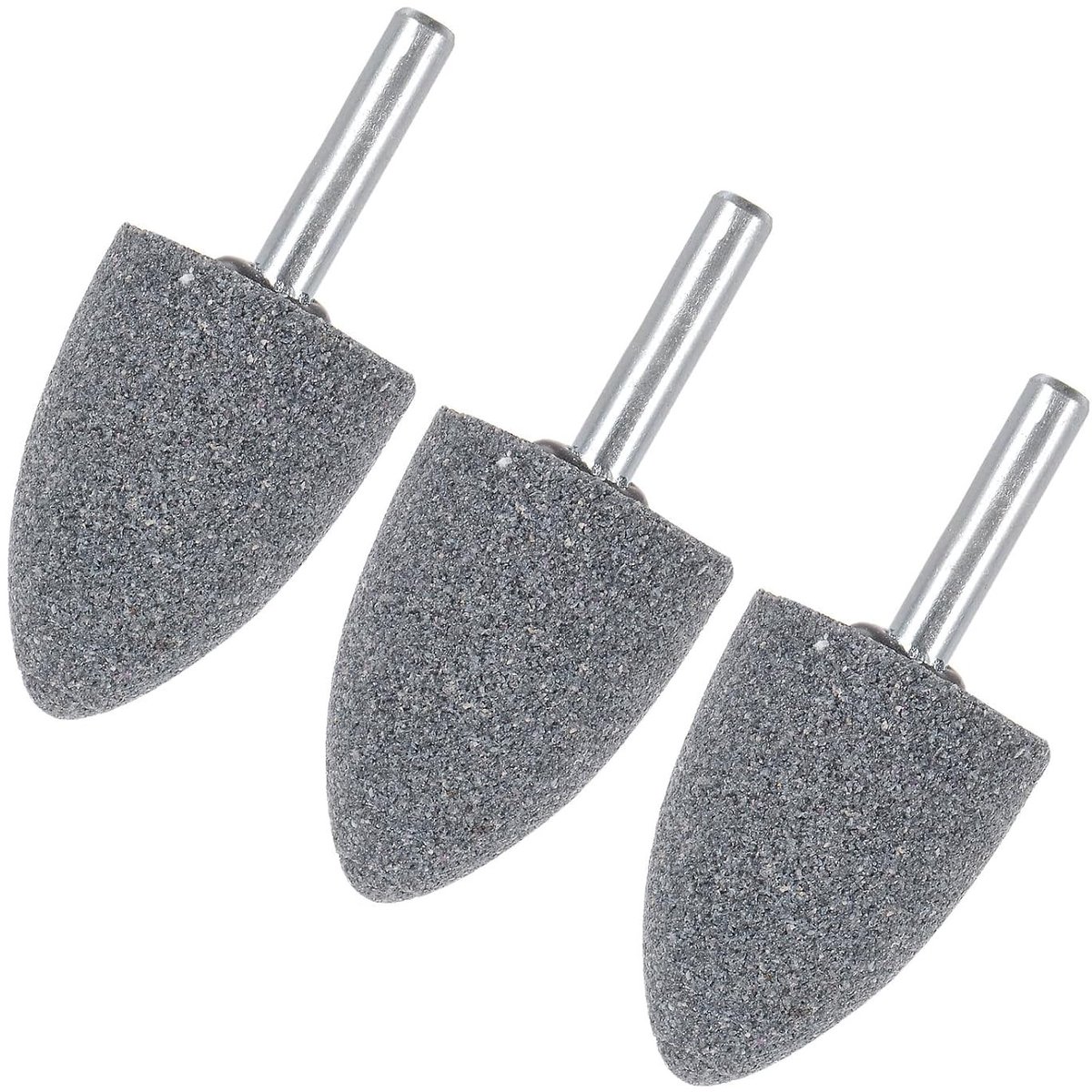 3 stuks gemonteerde schuurstenen voor slijpen en polijsten, 30 mm diameter, 80 grits voor draaigereedschap en metaalbewerking