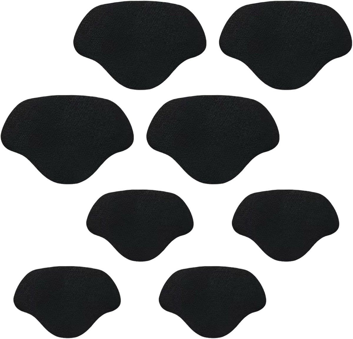 4 Paar Zelfklevende Schoenpatches voor Binnenschoenen en Gympen, Reparatie en Bescherming tegen Gaten, Geschikt voor de Meeste Schoenen (Zwart)