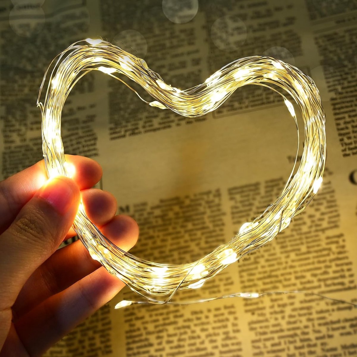 USB-Lichtsnoer - Warmwit - 10 m - Waterdichte Lichtketting voor Binnen en Buiten - Voor Feest, Kerstmis en Bruiloft