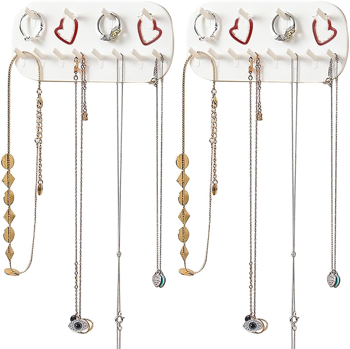 ARJDXDP Muurkettingen Opslag Sieraden Opslag, Sieraden Organizer voor Opknoping Voor Sieraden Ketting Ring en Oorbel - ShopVlot