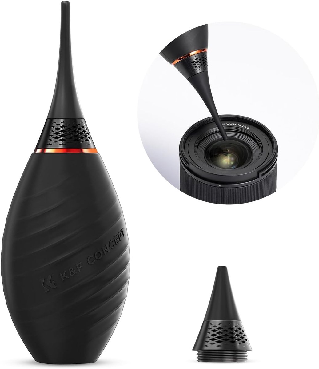 2-in-1 Air Blower voor Digitale Camera's, SLR en DSLR Lensreiniging, Stofverwijderaar met Verleng- en Korte Mondstuk