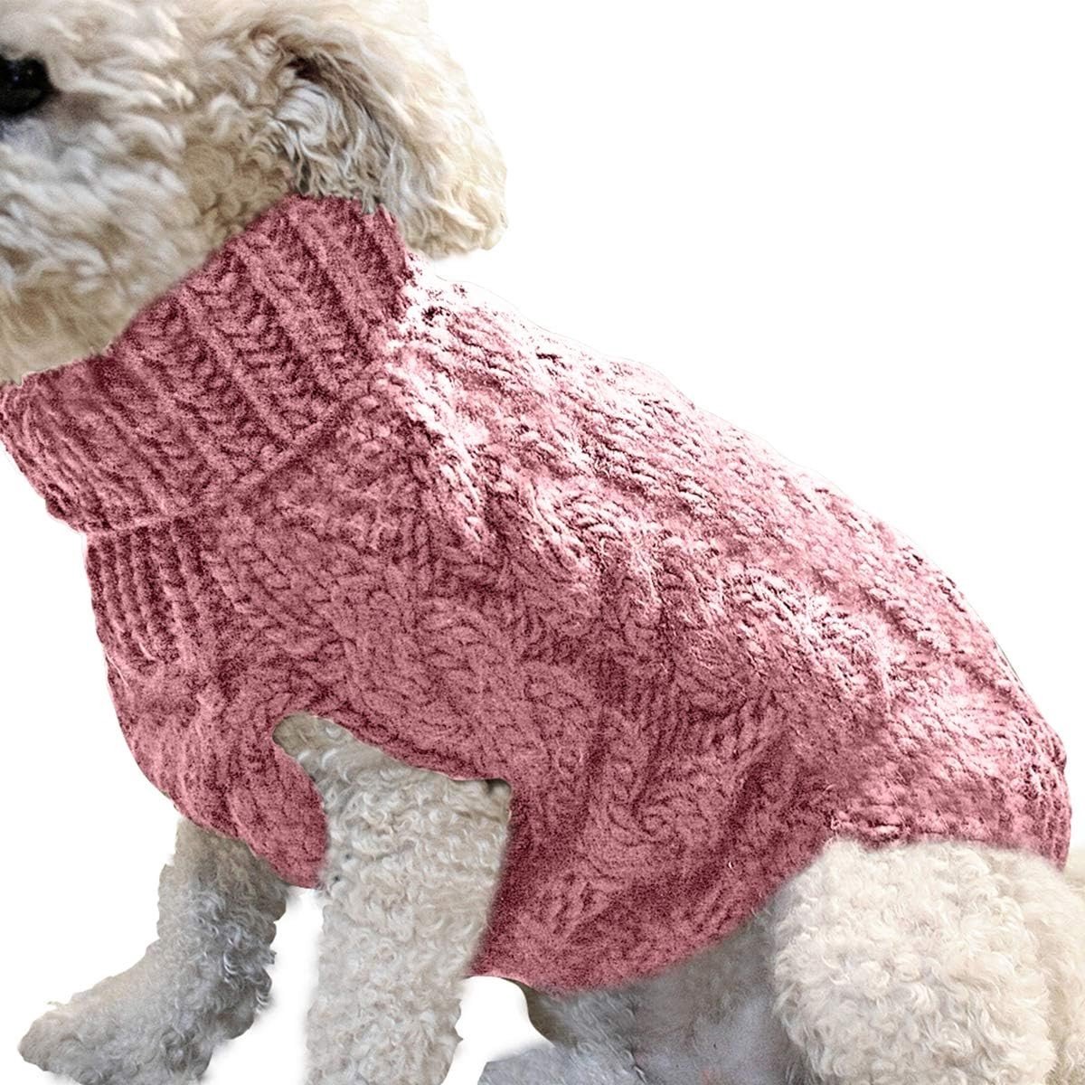 Warme hondentrui van zacht gebreid wol, winterjas voor kleine honden, comfortabel en stijlvol