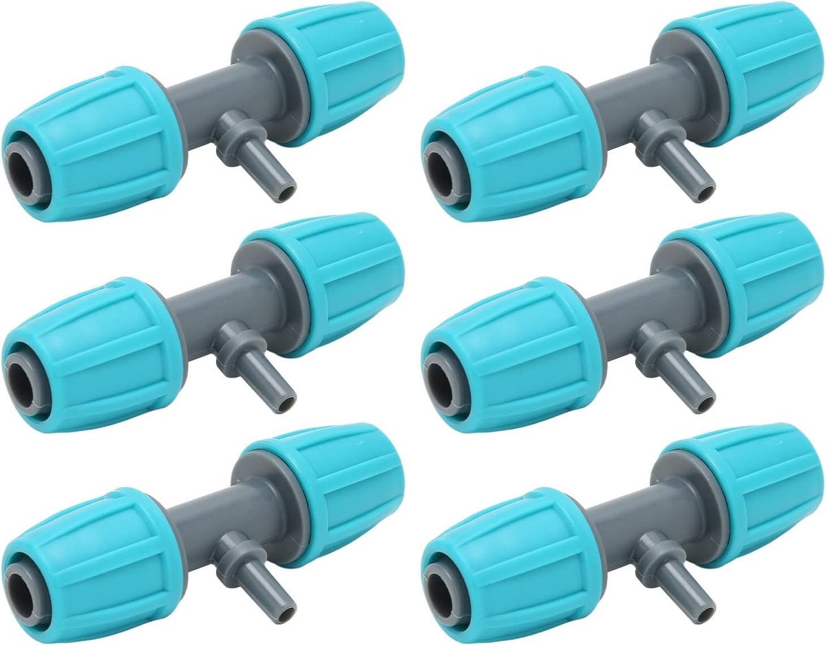 Barbed Tee 10PCS 16mm naar 4/7 mm Verbinder voor Irrigatiebuizen en Tuinverzorging