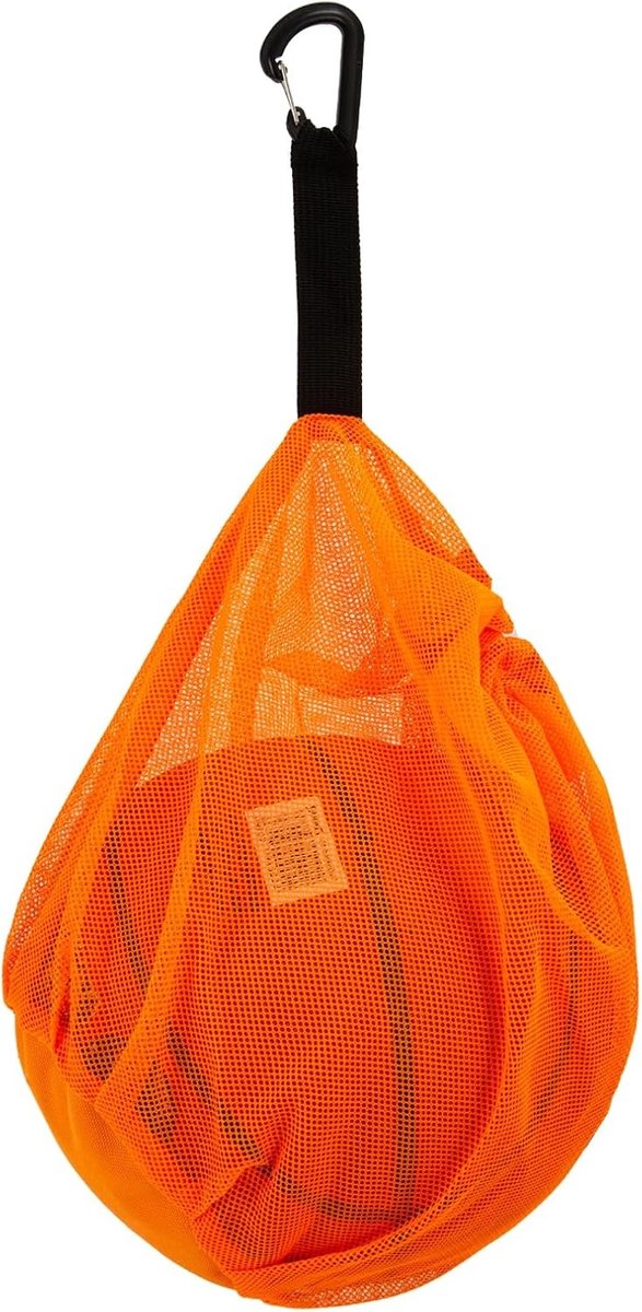 Ballenzak - Oranje - 25 cm diameter, 30 cm hoogte - Robuust Mesh Materiaal - Voor Kinderen en Volwassenen
