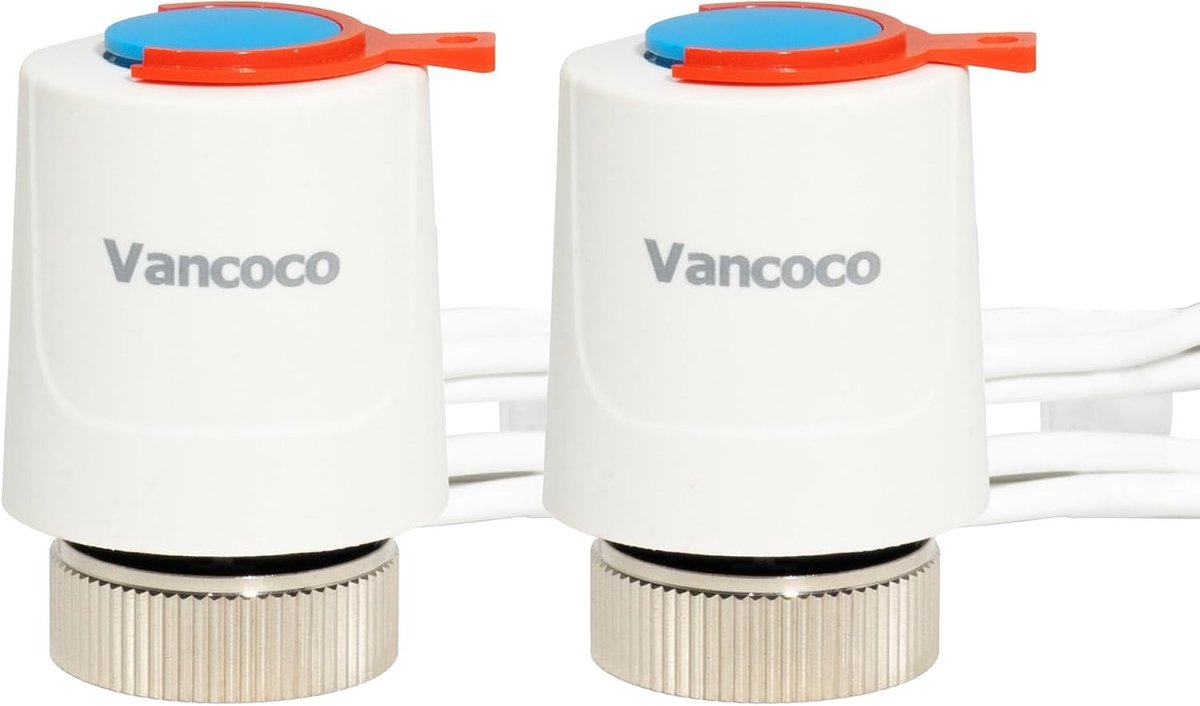 Thermische Aandrijving Vloerverwarming - 2 Stk - 230 V - Stroomloos Gesloten - Voor Vloerverwarming en Verwarmingscircuitverdeler