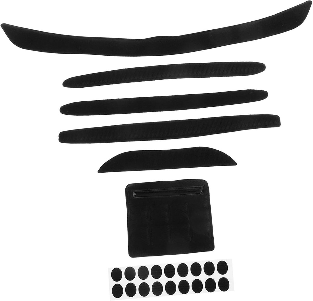 Helm Binnenvoering - Schuim Pads - Fietsen Veiligheid - Extra Demping - 7 Stuks - Zwart