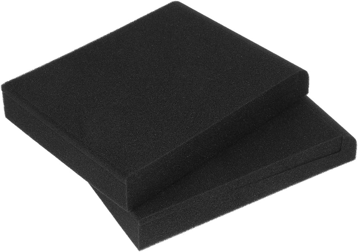 Luidspreker Isolatie Pads - Schuim Kussens - Geluid Verbeteren - Hoge Dichtheid Schuim - 34x28x4.8cm - Zwart