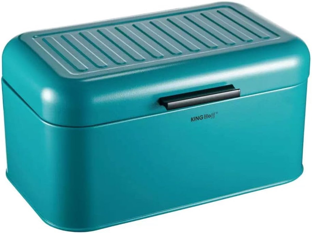 Broodtrommel Staal - Lunchbox Keuken - Brood Bewaren - Milieuvriendelijk Materiaal - 30.5 cm - Turquoise