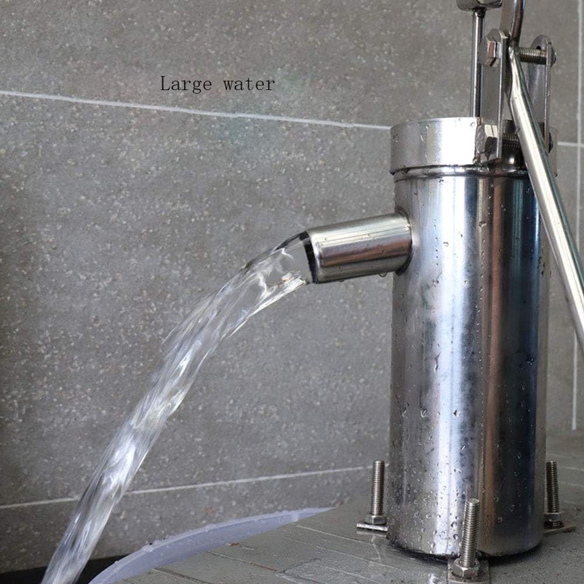 Handmatige Waterpomp - Schudpomp Bronpomp - Water Verplaatsen - Roestvrij Staal - 10 Meter Hefhoogte - Zilver