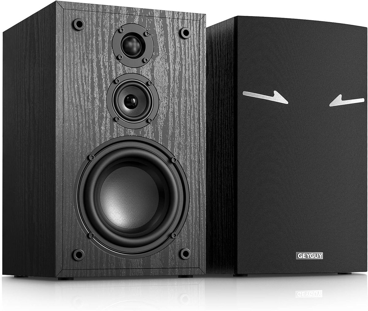 Passieve Boekenplankluidsprekers - HiFi Luidsprekers Paar - Muziek Luisteren - 3-Weg Systeem - 160W RMS - Zwart