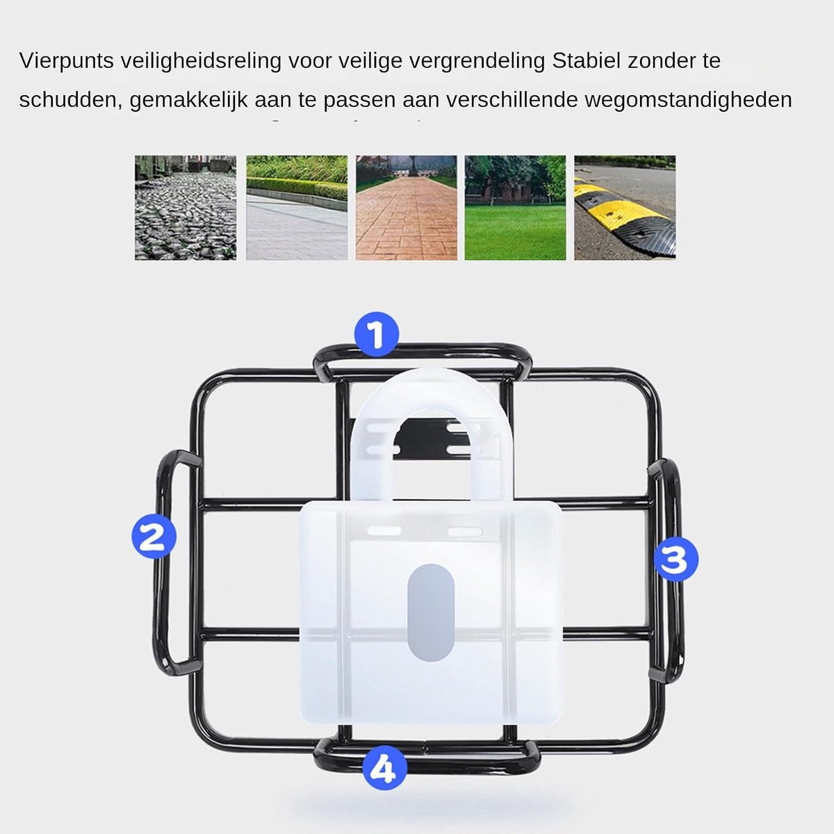 Fietsmand Achter - Bagagedrager Mand - Boodschappen Vervoeren - Afneembaar Systeem - 60 kg Draaglast - Zwart