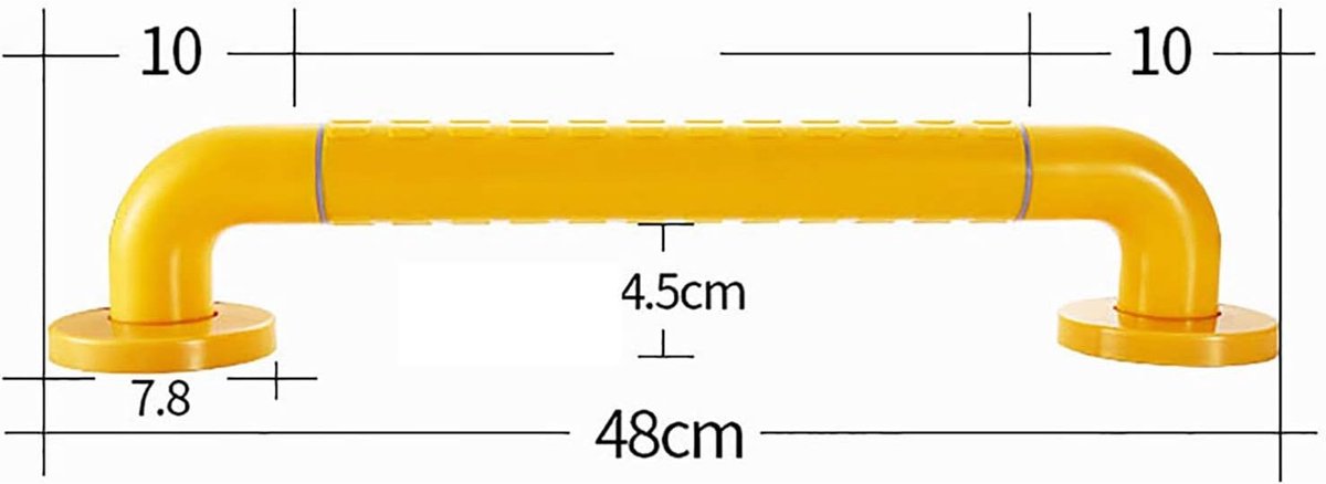 Badkamer handgreep - Veiligheidsgreep douche - Veilig douchen - Ruimtebesparend ontwerp - 19 inch - Wit