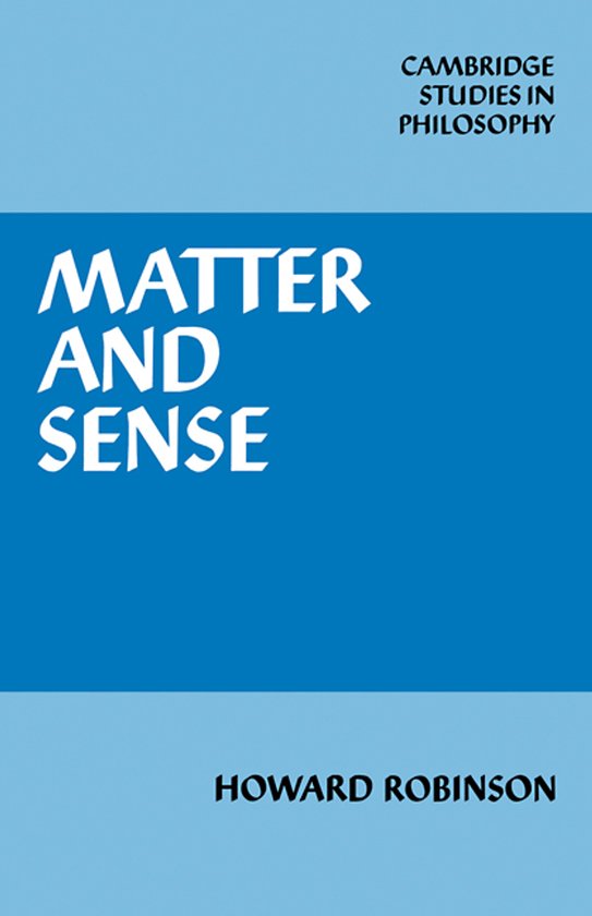 Cambridge Studies in Philosophy- Matter and Sense - cover