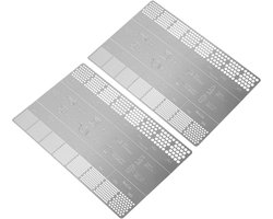 Koffiemaling Kaart - Referentiekaart Koffie - Koffie Zetten - Gestandaardiseerde Maalgrootte - 10x8.16 cm - Zilver