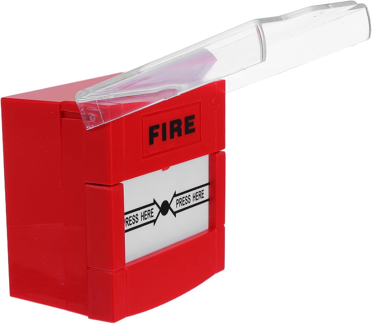 Handmatige Brandalarm Knop - Noodknop Alarm - Snelle Brandmelding - Handmatig Resetbaar - 8.6 x 8.6 x 5.1 cm - Rood