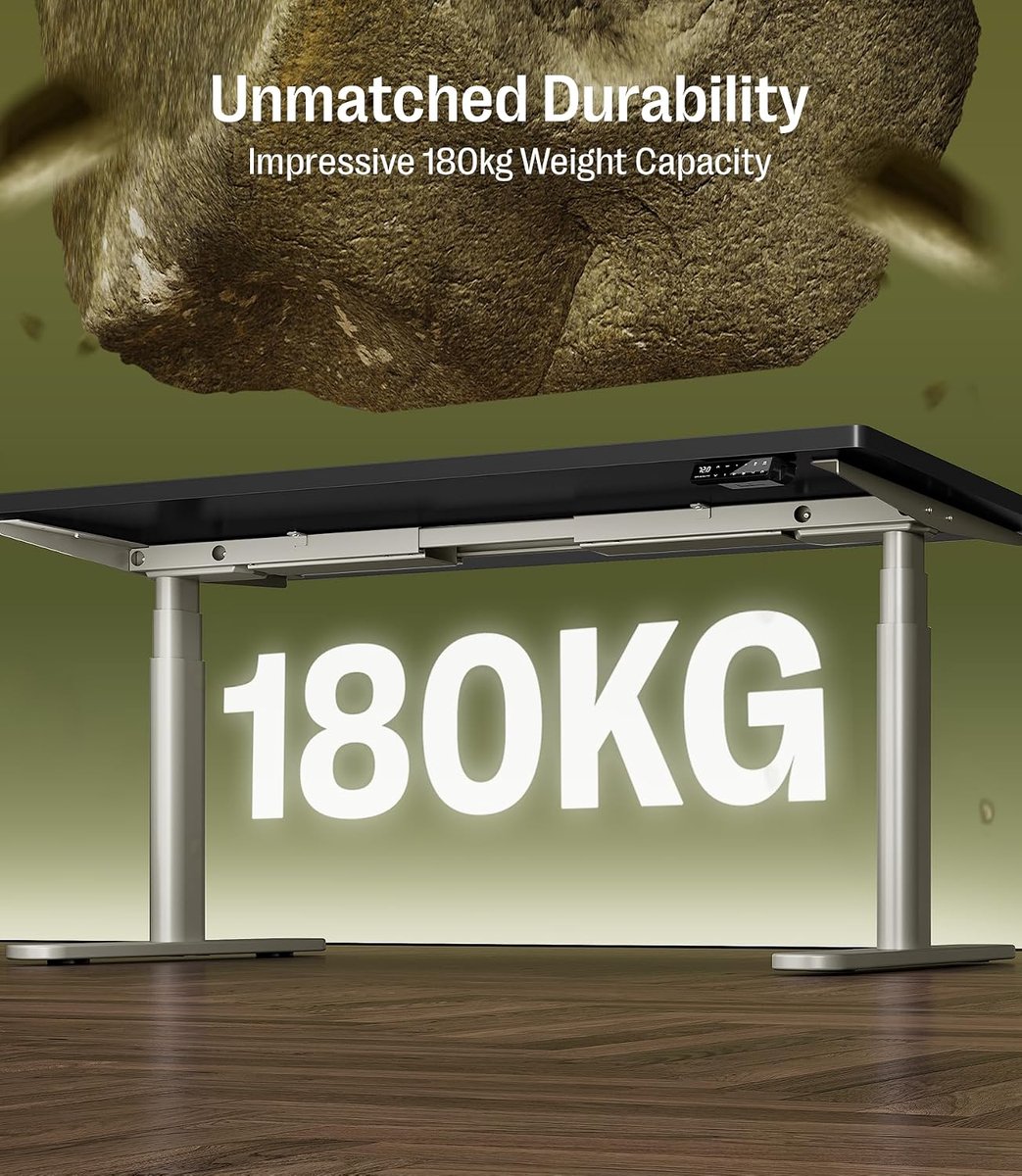 Elektrisch Zit-Sta Bureau 140x70 cm Ovaal – Dubbele Motor, 180 kg Draagvermogen, USB-A & USB-C, Geheugenfunctie, Botsingsbeveiliging – Grijs/Zwart – Mobili Bella