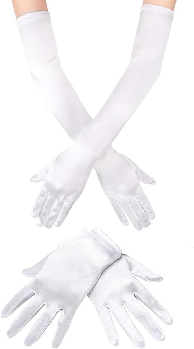 Allecto Plus - Lange Opera Party Handschoenen Dames - Elegant - 2 paar