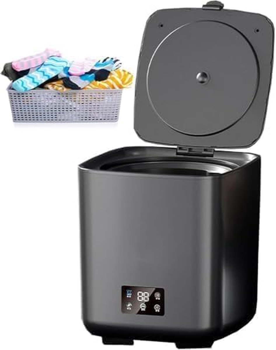 Draagbare Wasmachine Mini Wasmachine Babykleding Wassen Actieve Zuurstof Technologie 10 Liter Capaciteit Zwart