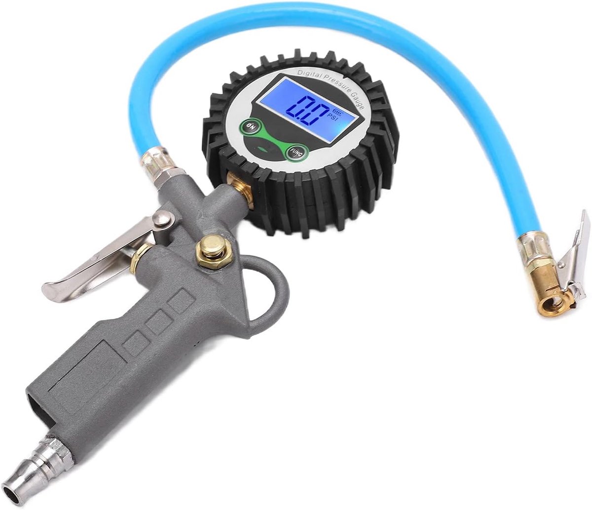 Digitale Bandenmeter - Luchtdrukmeter - Banden Controleren - 3-in-1 Functionaliteit - 0-230 PSI - Zilver