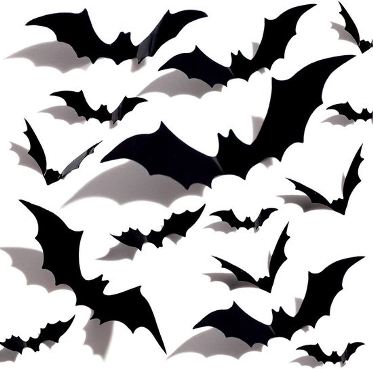 IMstore - 3D Bats Stickers - Makkelijk aan te brengen - Zwart - Decoratie