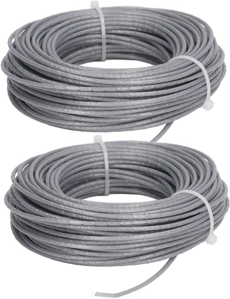 Grasmaaierlijn Nylon - Trimmerdraad Spoel - Tuinonderhoud Buiten - Duurzaam Materiaal - 24 Meter - Grijs