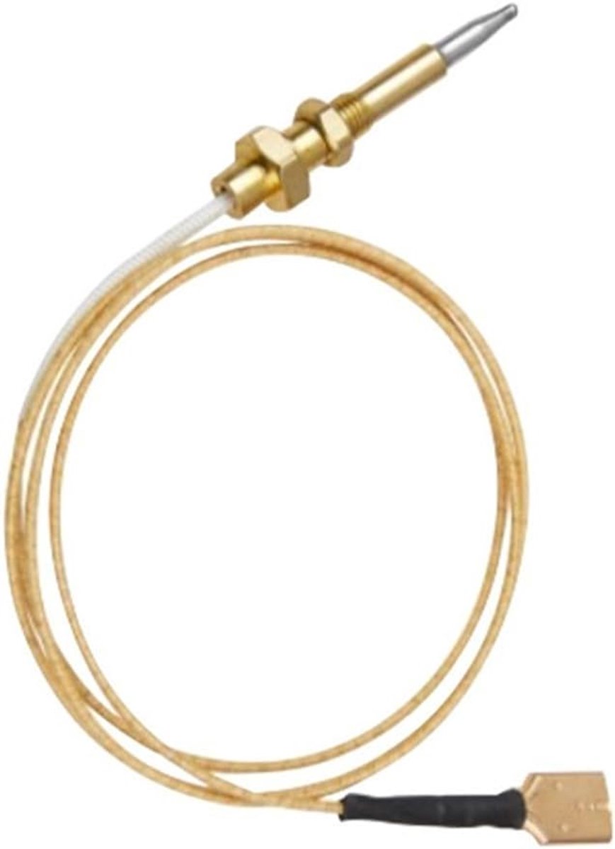 Thermokoppel Vervangingskit - Temperatuursensor Gasfornuis - Veiligheid Open Haard - Nauwkeurige Temperatuursensing - 600mm of 1200mm - Goud