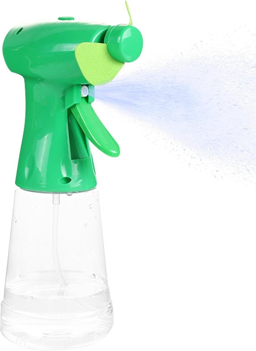 Vernevelventilator - Ventilator met mist - Buiten verkoeling - Krachtige luchtstroom - 350 ml tank - groen