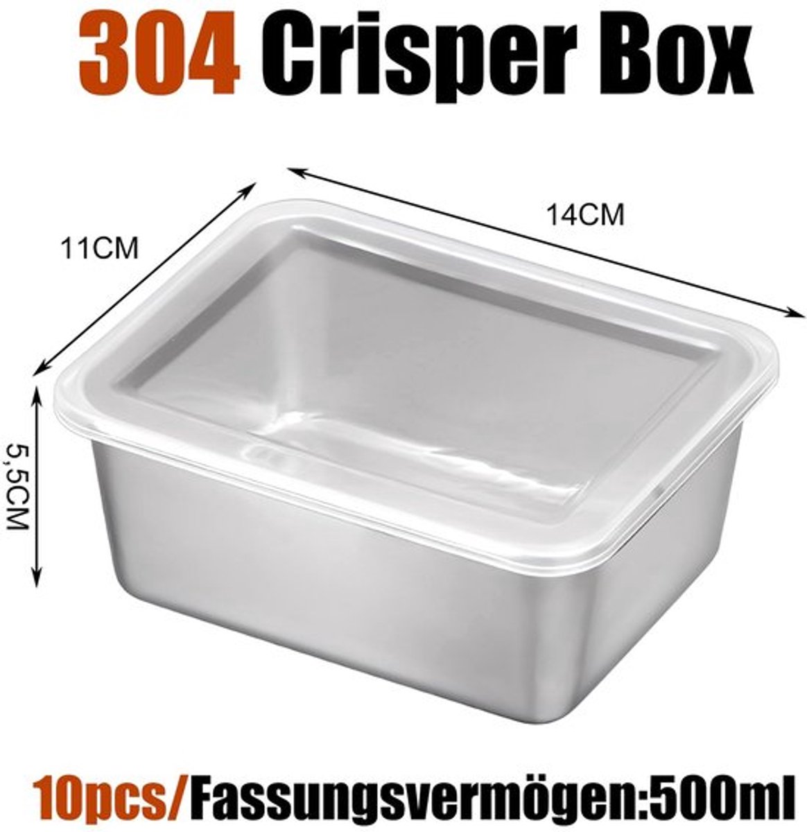 Virtubuy - Lunchbox - Voedselopslag - Duurzaam en Corrosiebestendig - 500 ml
