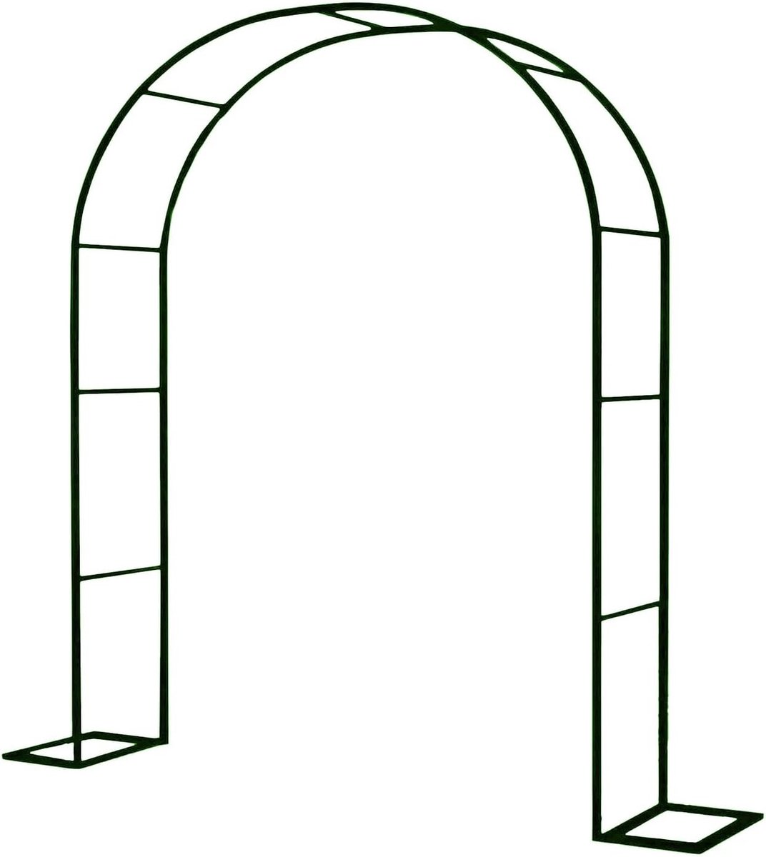 Metalen tuinboog - Rozenboog Buiten - Tuin Decoratie - Stevig Staal Frame - Verschillende Maten - Groen