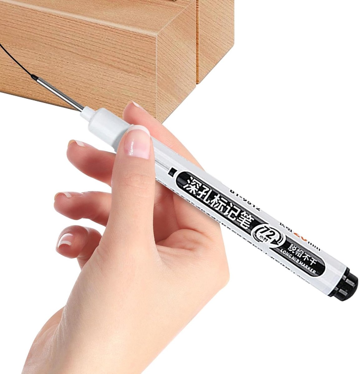 Gatenmakers Pen - Diepe Markeerstift - Precisie Markeren - Lange Penpunt - 137 cm - Zwart