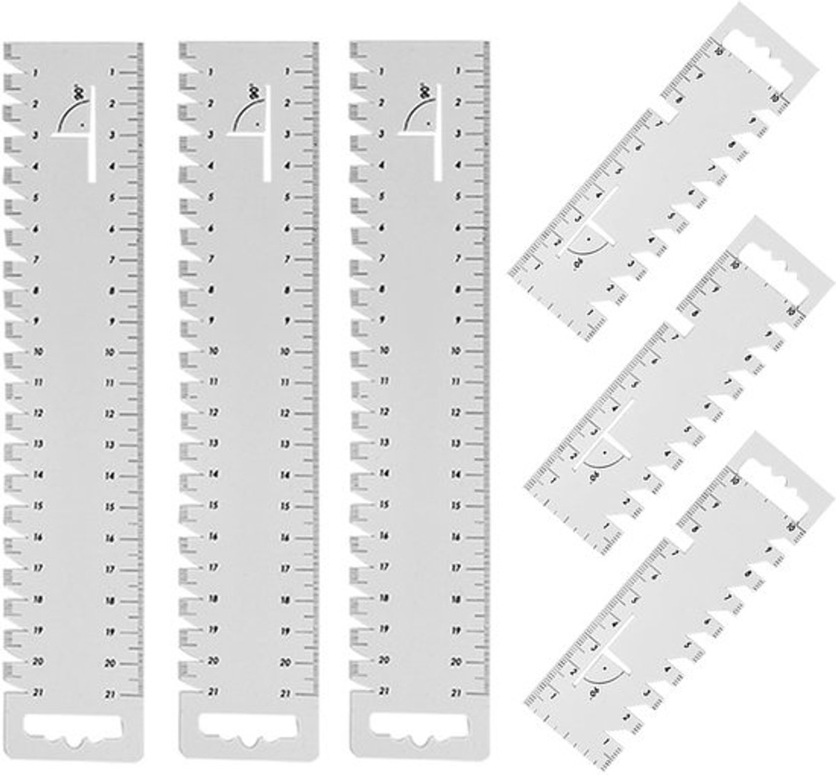 IMstore - Mini Sewing Ruler - Patchwork Ruler Set - Precisie voor Naaien - 21 cm +