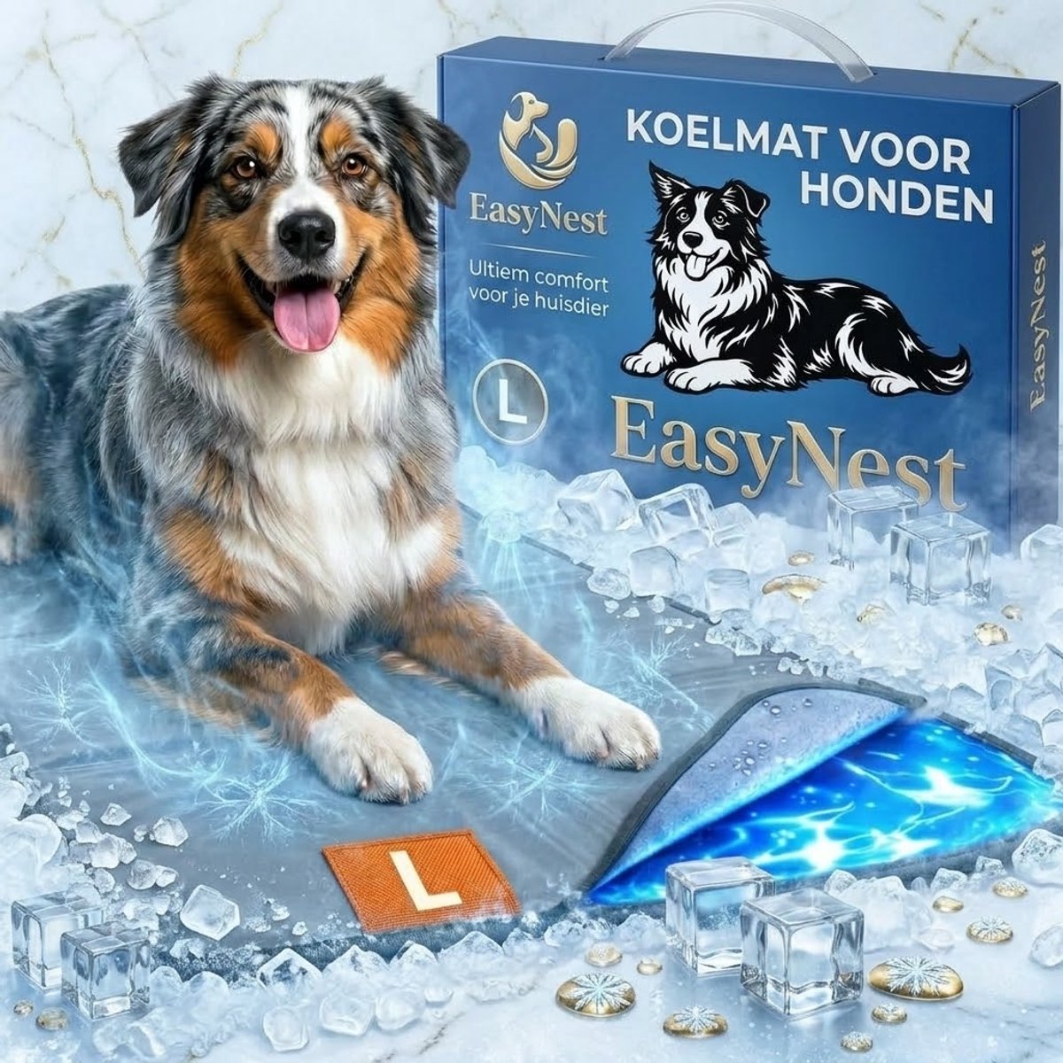 XL Extra Grote Verkoelende Hondenmat Opvouwbaar met Niet-Giftige Gel Comfortabele Koelmat voor Kleine, Middelgrote en Grote Honden & Katten