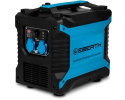EBERTH 2000 Watt inverter-stroomgenerator, stil, noodstroomaggregaat met 3 PS benzinemotor, 4-takt, stroomgenerator met 2x 230V en 2x USB-aansluiting, invertertechnologie voor stroom zonder spanningspieken
