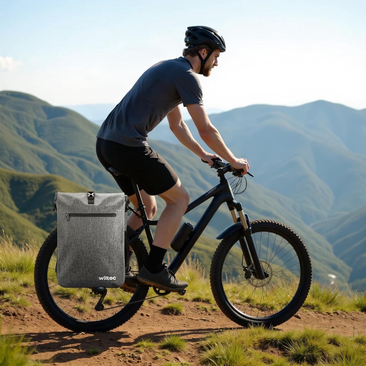 3-in-1 Fietstas - Grijs - Waterbestendig - Laptopvak - Voor Fiets, School en Werk