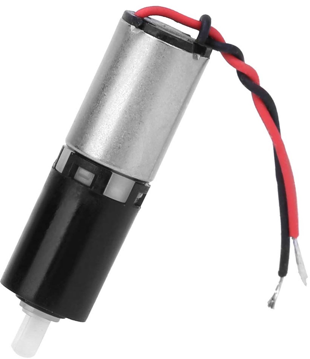 Reductiemotor Metaal - Mini DC Motor - Modelbouw Precisie - Laag Geluidsniveau - 6 Mm - Zilver