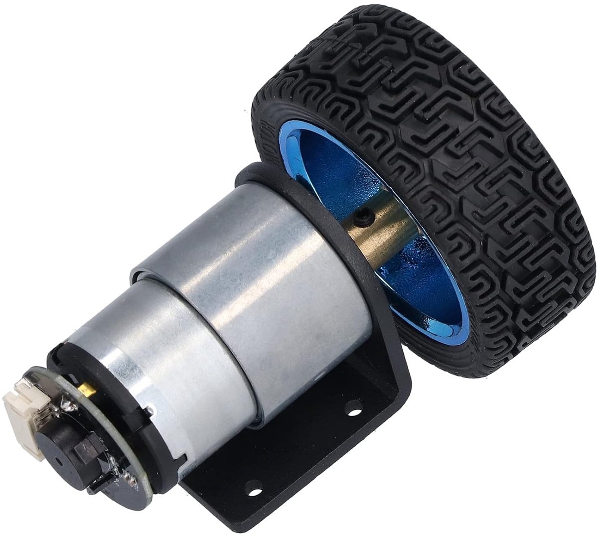 Encodermotorset - DC Motor - Robotica Projecten - Laag Geluidsniveau - 6mm D-as - Zilver