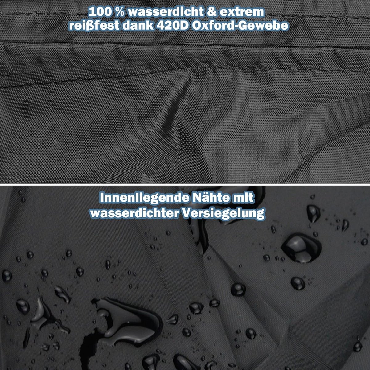 MOZMY Afdekhoes voor bakfiets, waterdicht, 210D Oxford-weefsel, beschermhoes voor fietsaanhanger, 220 x 100 x 105 cm - ShopVlot