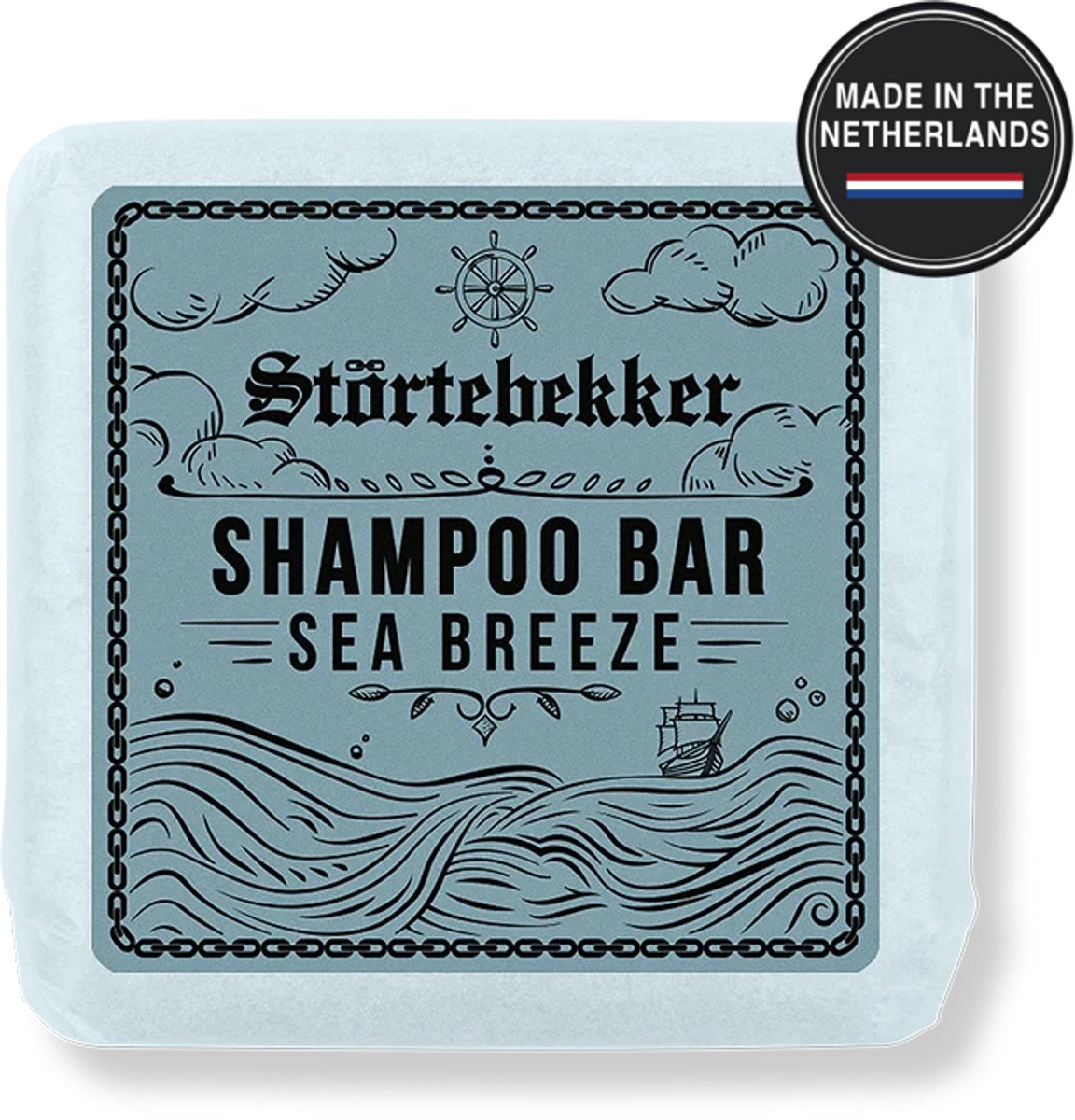 Störtebekker® Premium Shampoo Bar Sea Breeze - Vaste shampoo voor mannen en vrouwen - 3-in-1 douchezeep voor mannen voor haar, hoofdhuid en baard - Hydraterende shampoo - veganistisch, handgemaakt - 100 g Solid Shampoo Bar Sea Breeze