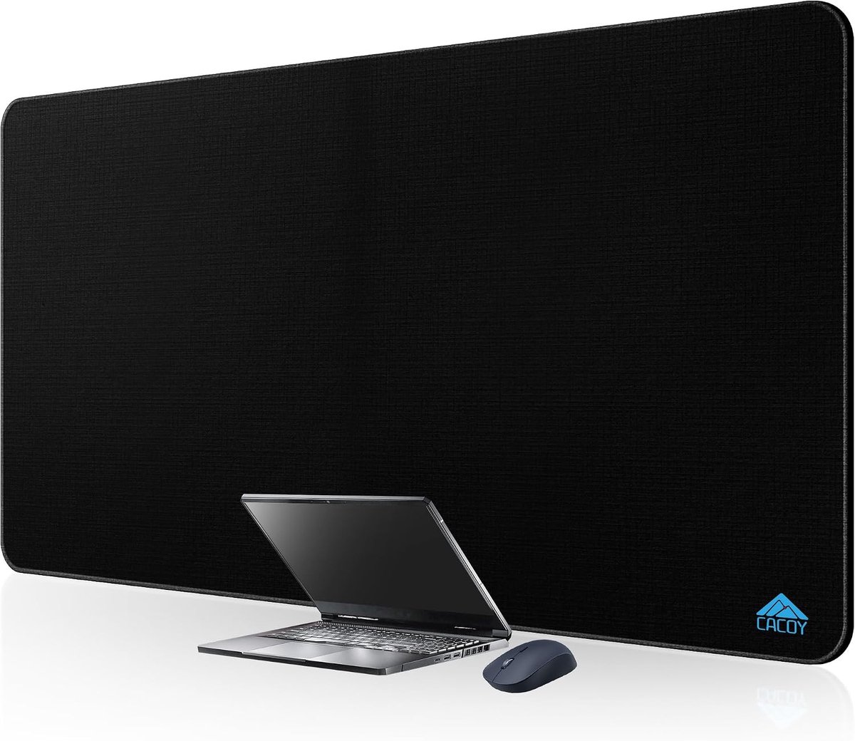 SnelShoppen - Cacoy Super Grote Gamingmuismat 4XL - Antislip Rubberen Basis - Gigantische Bureaumat 160 x 80 cm - Verlengde Toetsenbordmuismat - Zwart