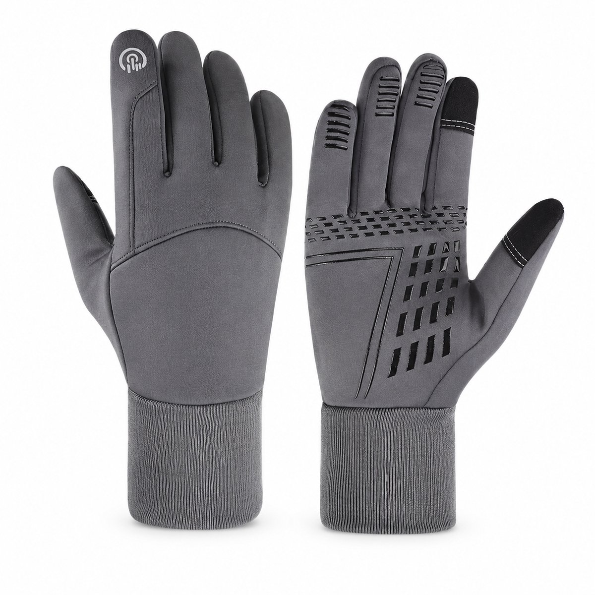 Fietshandschoenen met Touchscreen – Antislip – M – Grijs