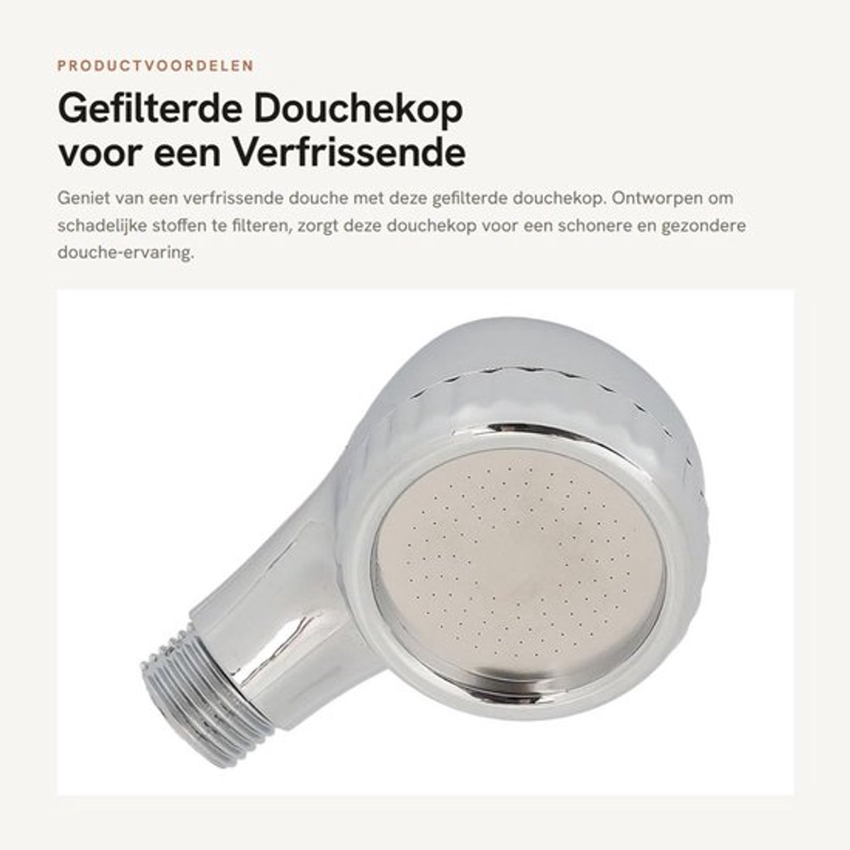 Douchekop Gefilterd - Roestvrijstalen Mondstuk - Duurzaam ABS - Gemakkelijke Installatie - Ideale Vervanging - Veilig en Schokbestendig - Douchekoppen